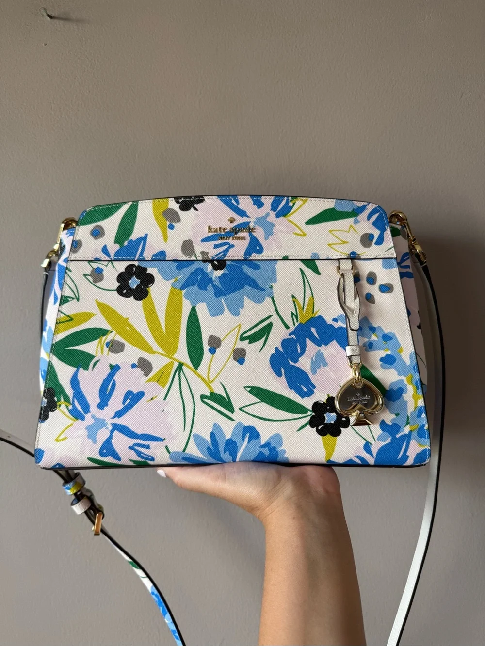 Kate Spade Madison Floral Medium Top Handle 2 Way Satchel Style KK967
